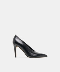 EMANI HEELS BLACK LEATHER