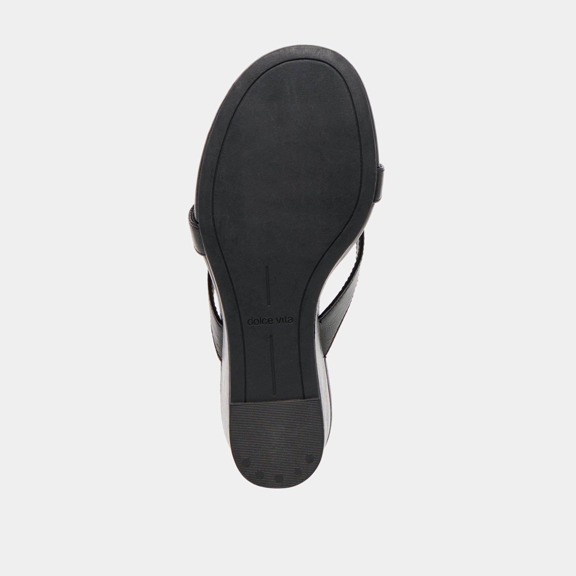 HELAN WEDGES BLACK LEATHER