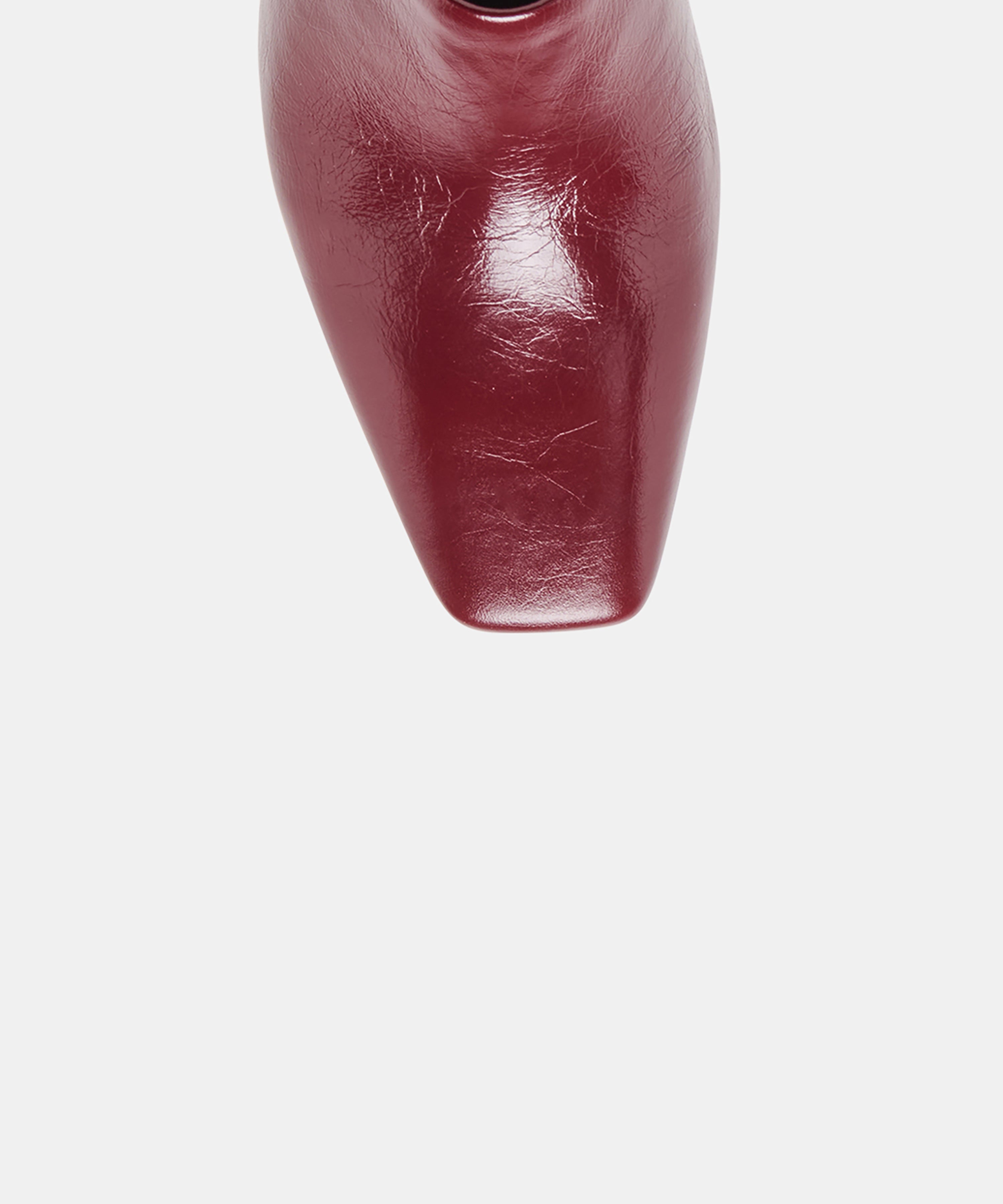 HILAH MULES OXBLOOD CRINKLE PATENT